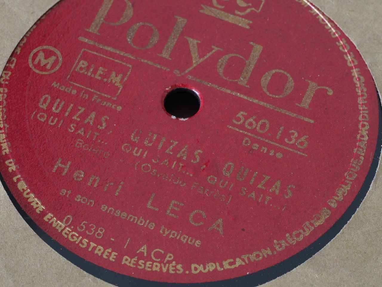 Schallplatten: DISQUES 78 TOURS – Gebraucht aus Lausanne von Leag 7