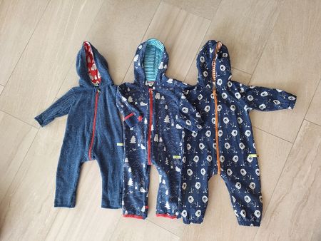 Dünne Overalls aus Bio-Baumwolle 68/ 74/80