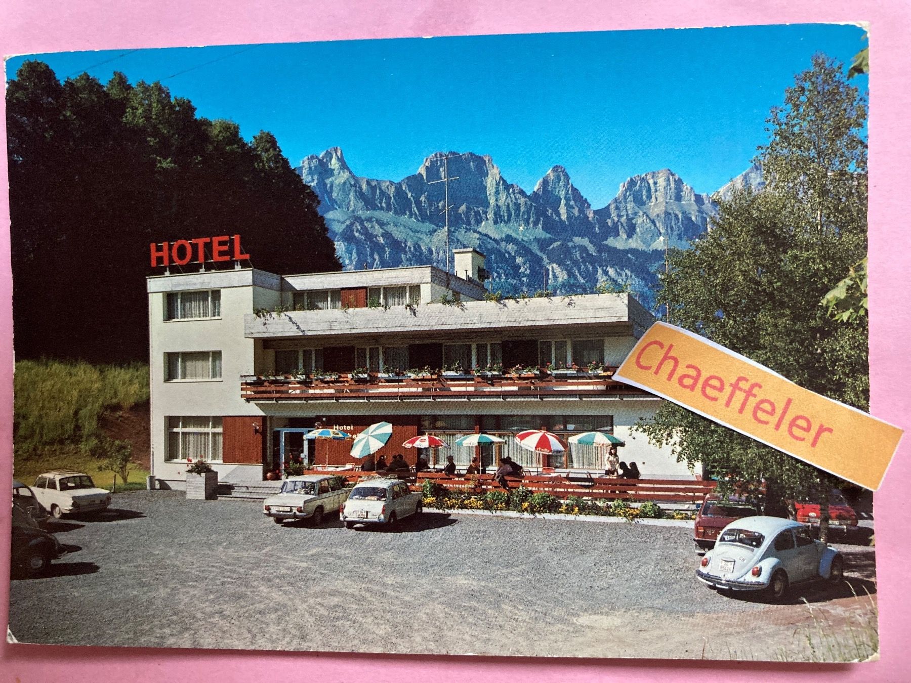 Cartoline postali: Hotel Knobelboden, 8884 Oberterzen – Usato da Zürich venduto da Chaeffeler