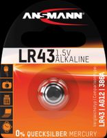 ANSMANN Alkaline Knopfzelle "LR43", 1,5 Volt (AG12 / LR1142)