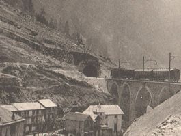LÖTSCHBERGBAHN: Zug, Quartier Goppenstein Lonzaviadukt ~1910