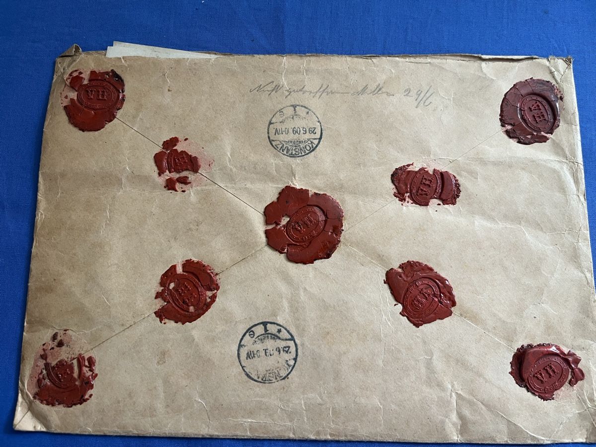 Dokumente: Gerichtsdokument Konstanz von 1909 – Gebraucht aus Romanshorn von Apfelschuss 1
