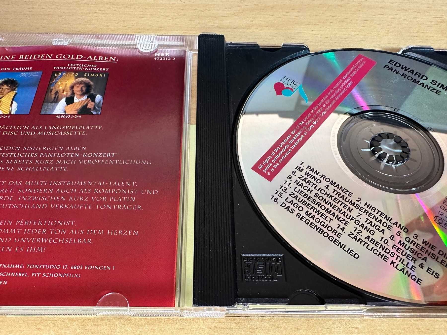 CD: Edward Simoni – Pan-Romanze – Usato da Rikon im Tösstal venduto da Alpenmutz 2