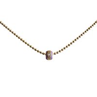 925 Silber Halskette violett emailliert