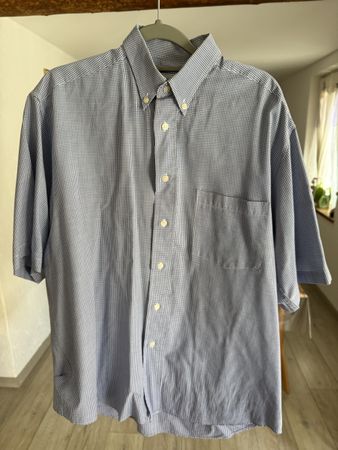 Chemise bleu carreaux manches courtes taille L