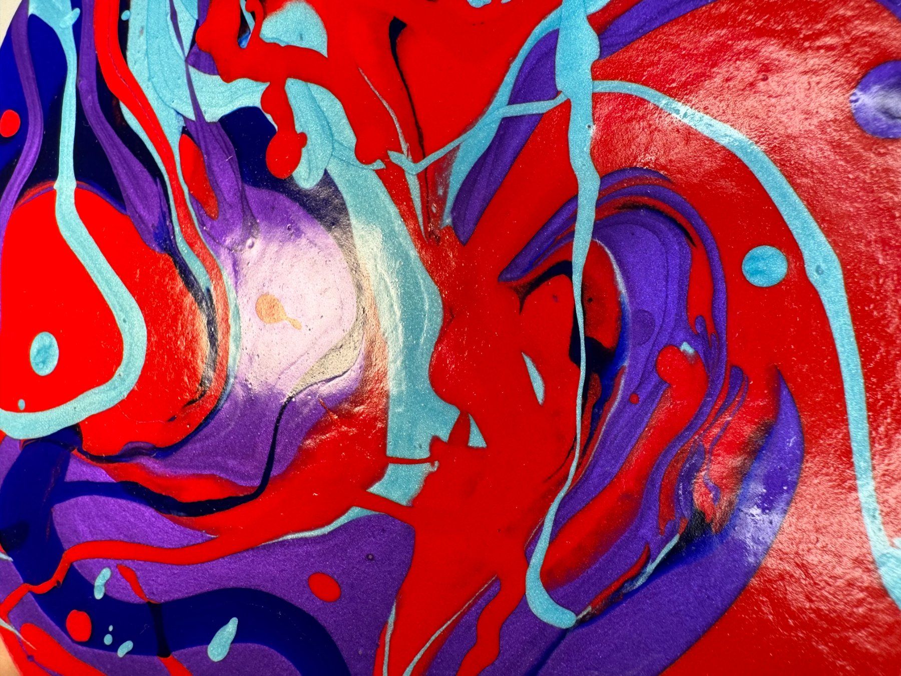 Dipinti: Acryl-Flüssigmalerei, kreisförmig – Usato da Schlieren venduto da MayaSheng1983 1