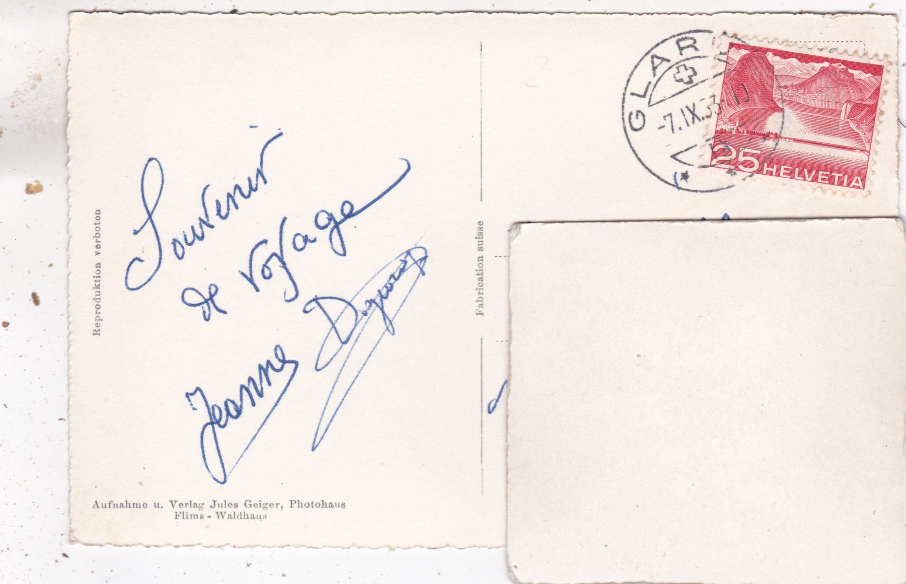 Cartes postales: Chur Fontanadenkmal mit Postgebäude 1953 – D'occasion à Herisau par Lisegrat2008 1