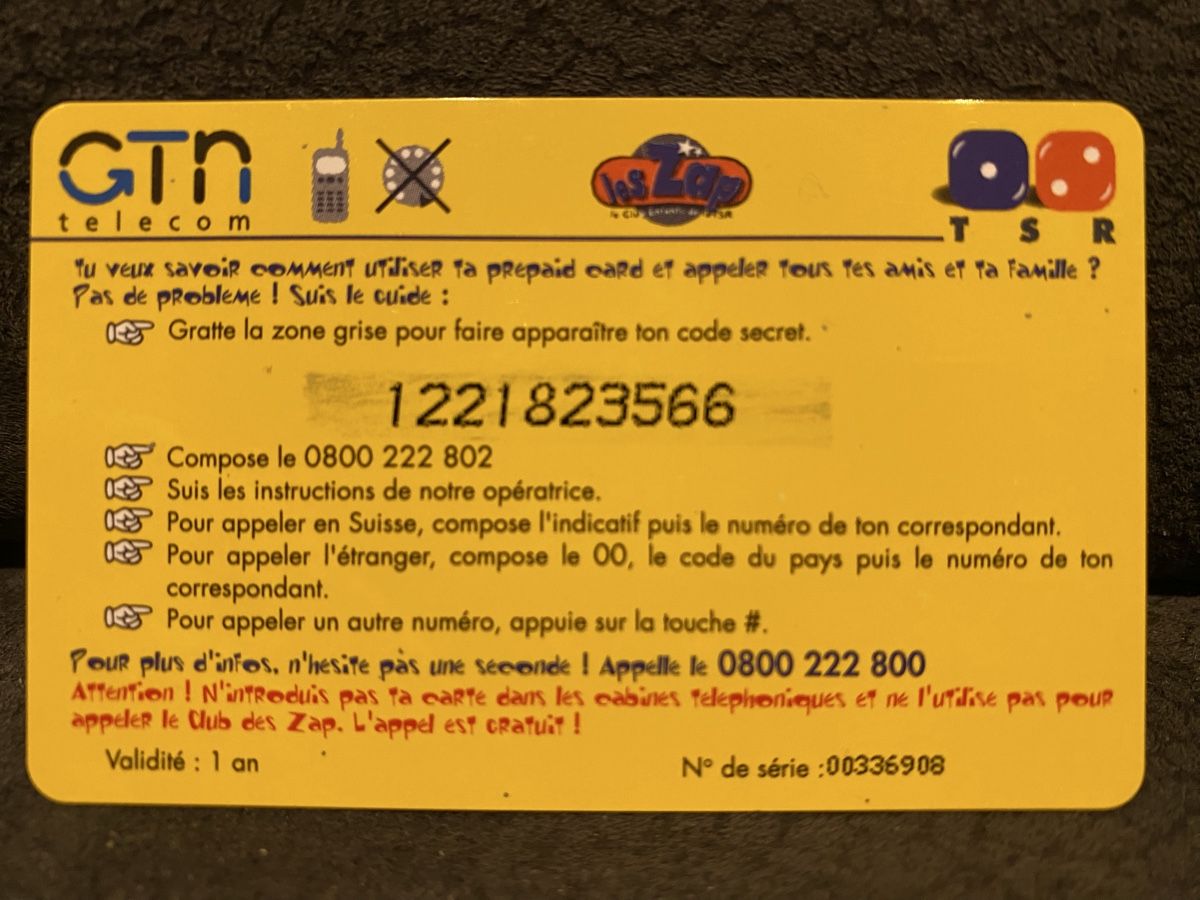 Telefon- & Taxkarten: Carte – Gebraucht aus Lausanne von babacard10 1