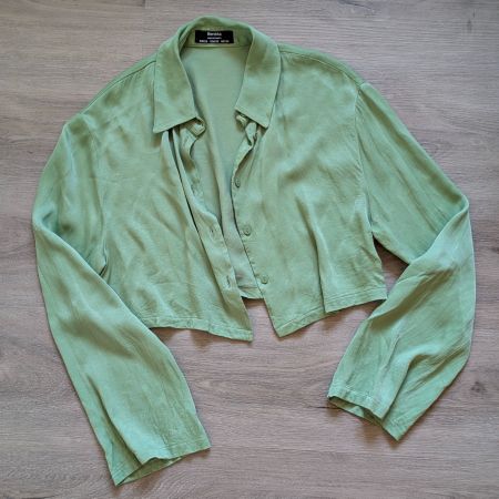 Chemisier court crop vert 💚