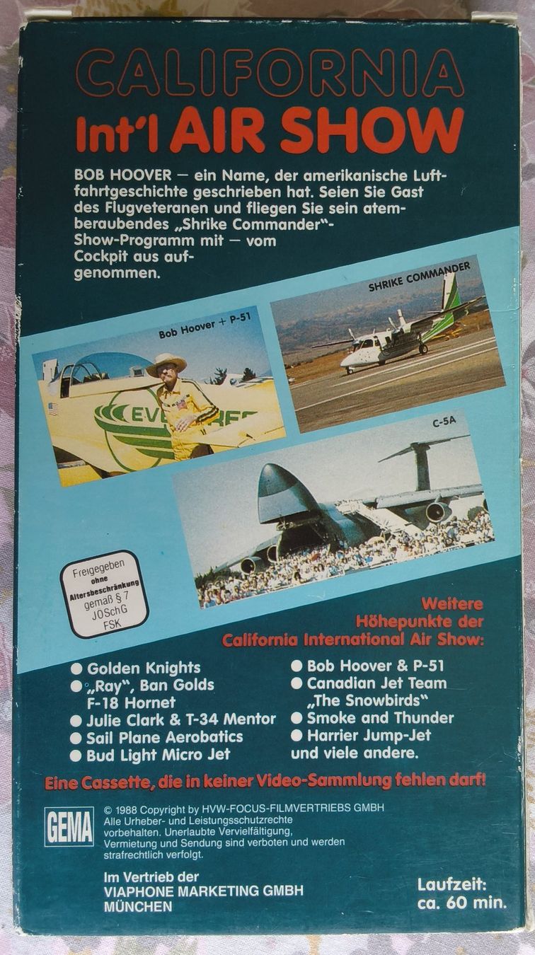 Alle VHS: VHS international AIR SHOW 1988 60' – Gebraucht aus Hallau von histoiremerveilleuse 1