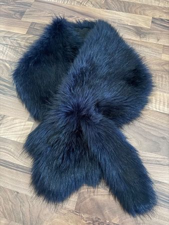 Schal Kunstpelz "Fuchs Schmitt" schwarz-blau
