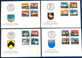 1976-79 - FDC Pro Patria Schweizer Schlösser I- IV