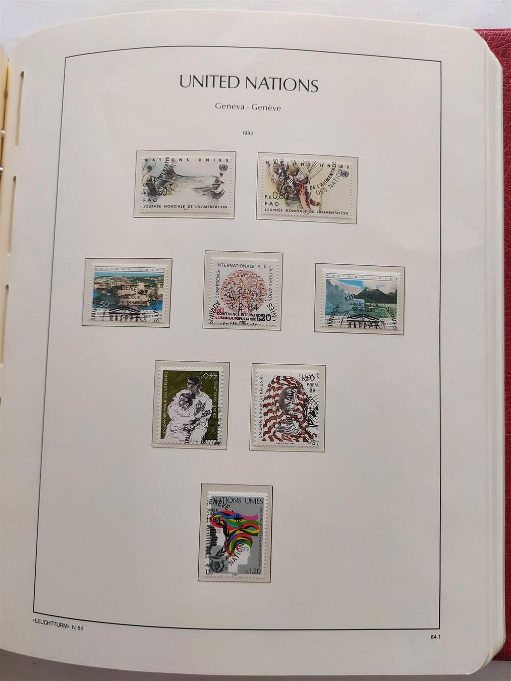 Tutti i francobolli: UNO Genf 1969-95 je 1x postfr. und gest. – Usato da Winterthur venduto da Kyoung 3