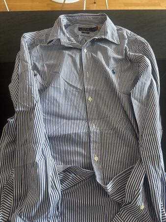 Herren Hemd Polo Ralph Lauren gestreift blau weiss M