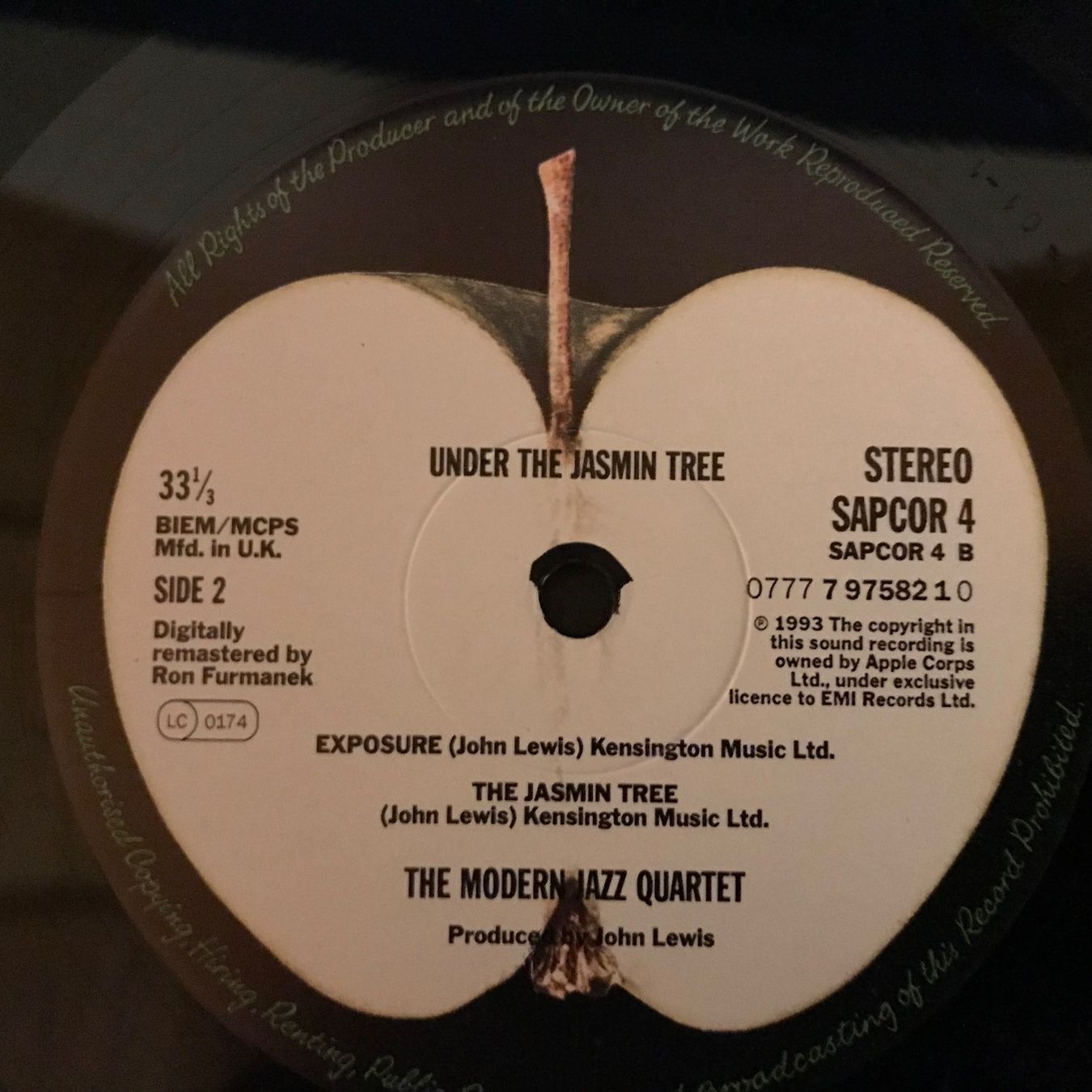 Schallplatten: The Modern Jazz Quartet - Under The Jasmin Tree – Gebraucht aus Aesch BL von BlueMusicRecords 5