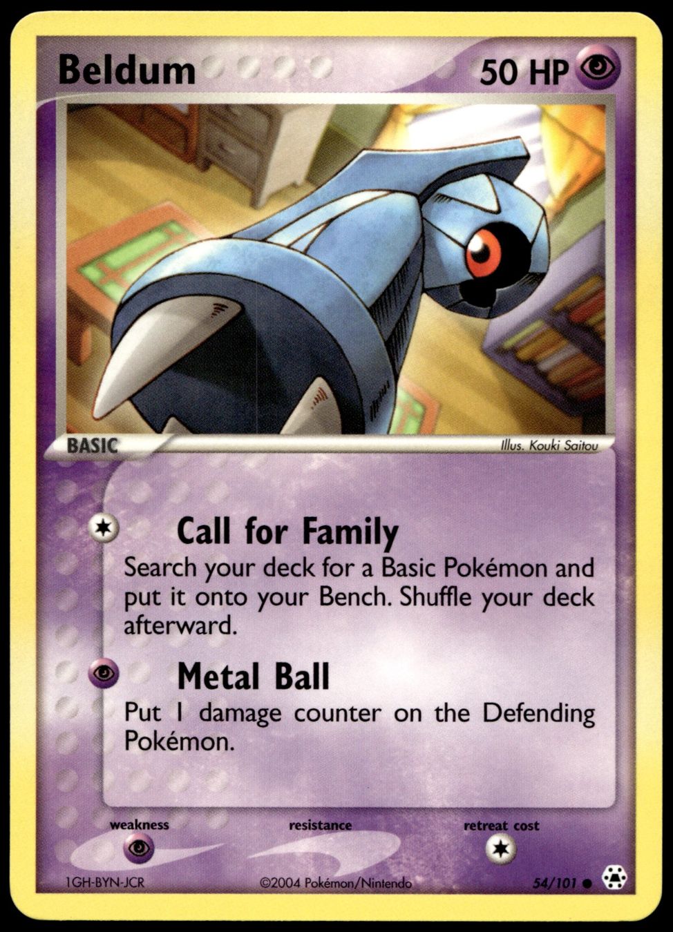 Pokémon Carte collezionabili: Beldum 54/101 Pokémon EX Hidden Legends – Nuovo (secondo la descrizione) da Uster venduto da Madame_Cards