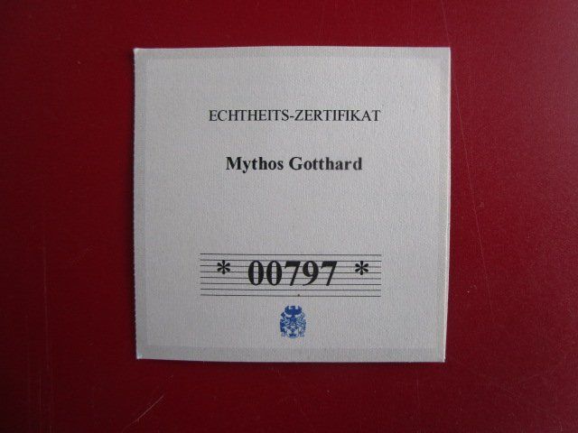 Medaglie: GIGANT: Gotthard Mythos - Gotthard 2016 - 70 mm - PP – Nuovo e nell'imballaggio originale da Luzern venduto da Horoskop1 2