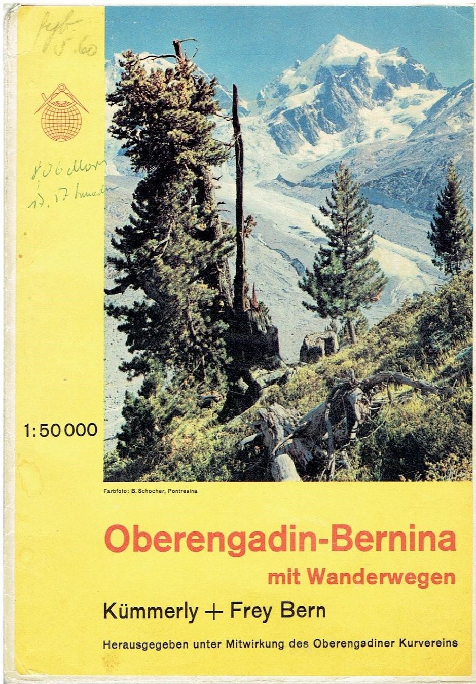 Cartine & Atlanti: Oberengadin - Bernina mit Wanderwegen – Usato da Flims - Dorf venduto da Stagediver