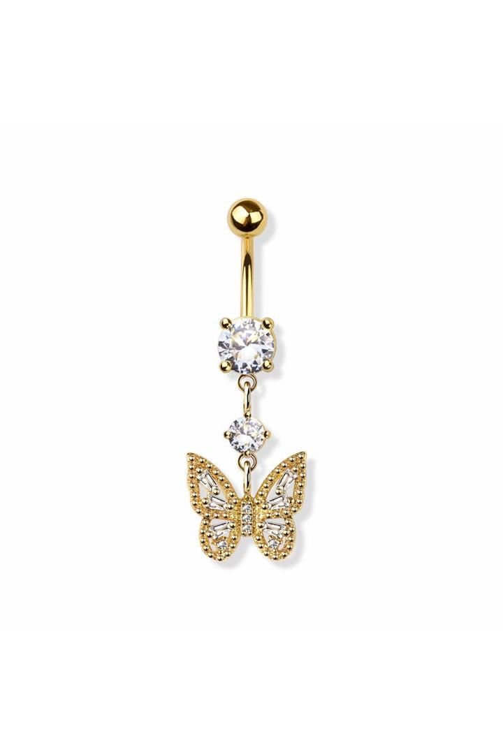 Gioielli per piercing: Bauchnabelpiercing mit Schmitterling – Nuovo e nell'imballaggio originale da Döttingen venduto da Orangeroad