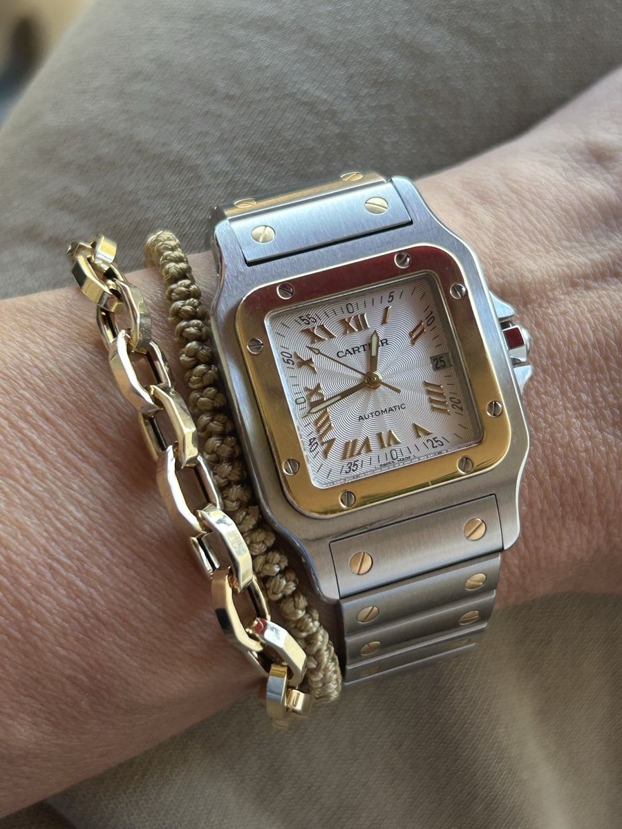 Cartier Orologi: Cartier Santos Bicolor Uhr, Medium – Usato da Basel venduto da David_2019 1