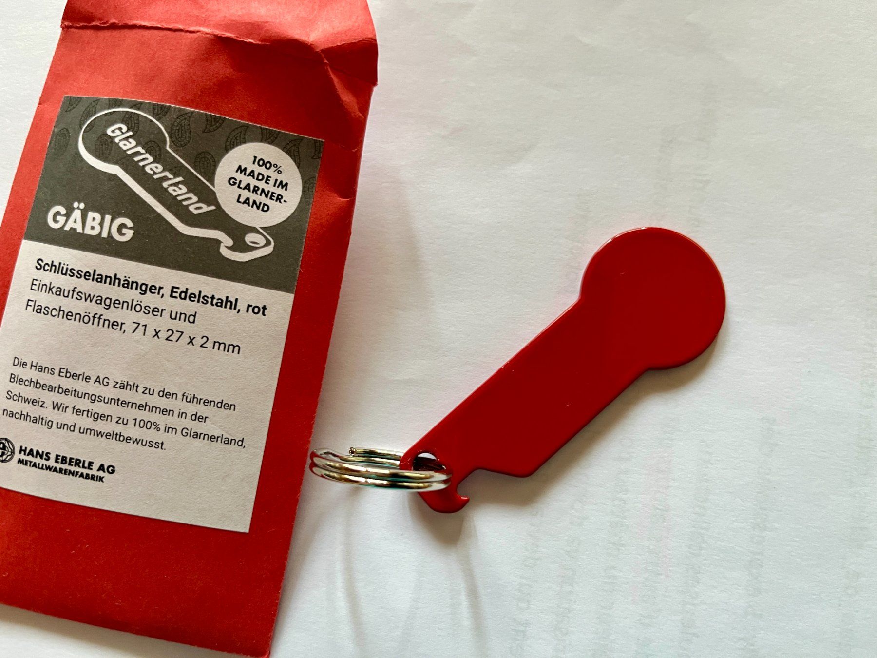 Schlüsselanhänger & - bänder: Schlüsselanhänger, rot, Doppelfunktion – Neu und originalverpackt aus Bern von cubus01 1