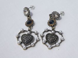 Retro Hänge-Ohrstecker, Modeschmuck / NEU