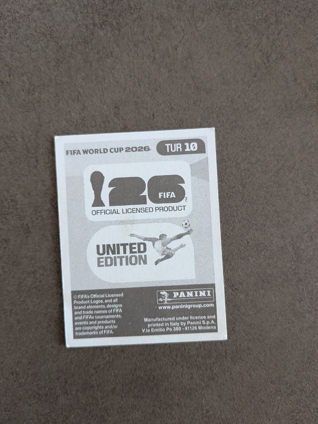 Panini Cartes à collectionner: Panini Bild TUR 10 – D'occasion à Eschenbach SG par SanFranciscoCalifornia 1