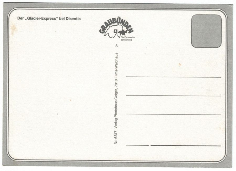 Cartoline postali: Glacier-Express bei Disentis – Usato da Frauenfeld venduto da POML 1