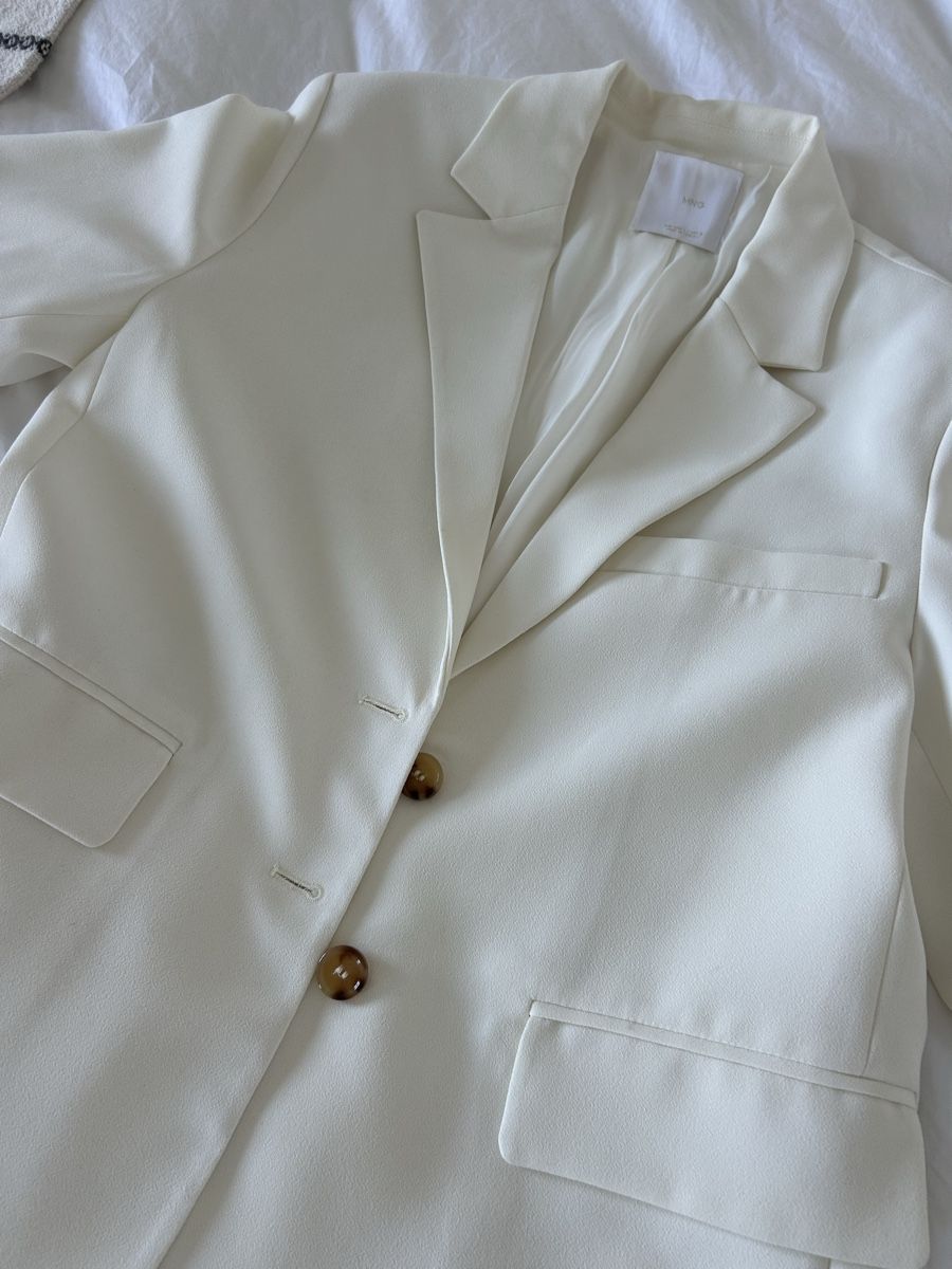 Mango Giacche: Blazer Mango, Creme Weiss, Grösse L – Nuovo (secondo la descrizione) da Jona venduto da Tanmue 2