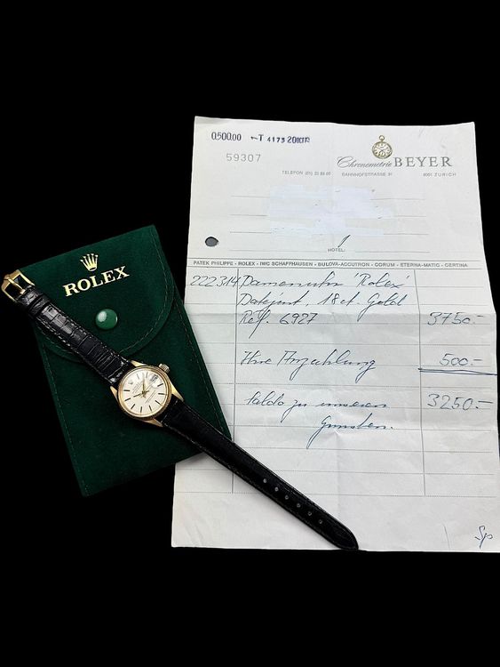 Rolex Orologi: Rolex Date Just Lady 18k Automatic 1970 25mm *U1172 – Usato da Zürich venduto da GalerieInauen 1