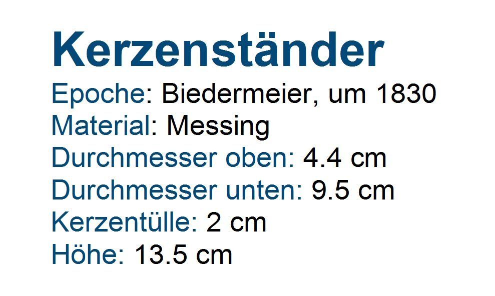 Kerzenständer: Kerzenständer Biedermeier, um 1830 – Gebraucht aus Flamatt von samowarow 3