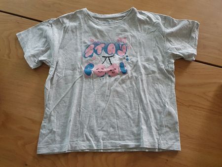 T-Shirt grau "Stay Cool" Print Grösse 158/164