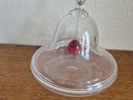 Cloche à fromage en verre décor vaches La Poya C56