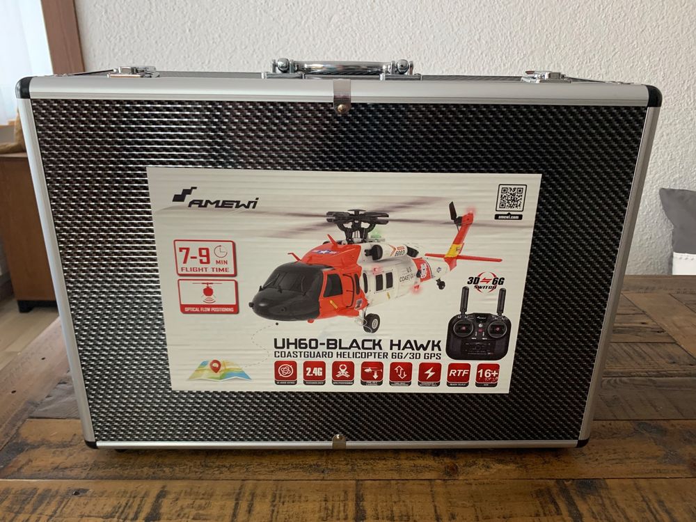 Amewi UH60 Black Hawk Coastguard 6-Kanal - Mode 2 - GPS (Gebraucht) in