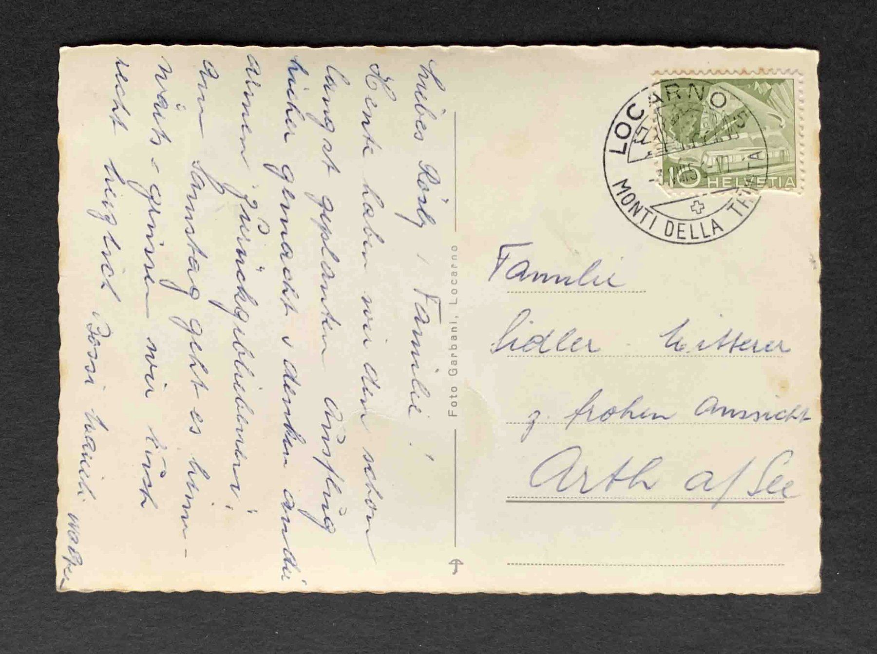 Cartoline postali: AK Locarno Madonna del Sasso – Usato da Goldau venduto da artelier1 1
