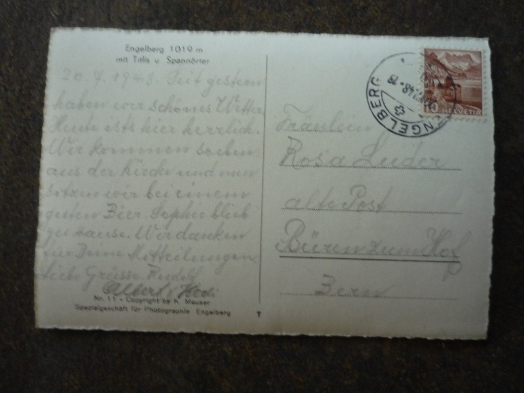 Cartes postales: Ansichtskarte Engelberg 1019 m mit Titlis – D'occasion à Langnau i. E. par Laendu7000 1