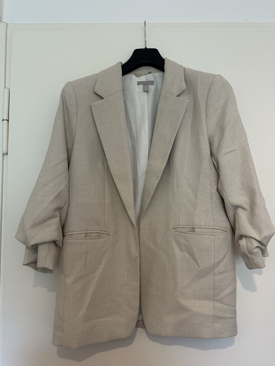 H&M Giacche: H&M Blazer, Gr. 42 Beige strukturiert – Usato da Uster venduto da sus_s85n