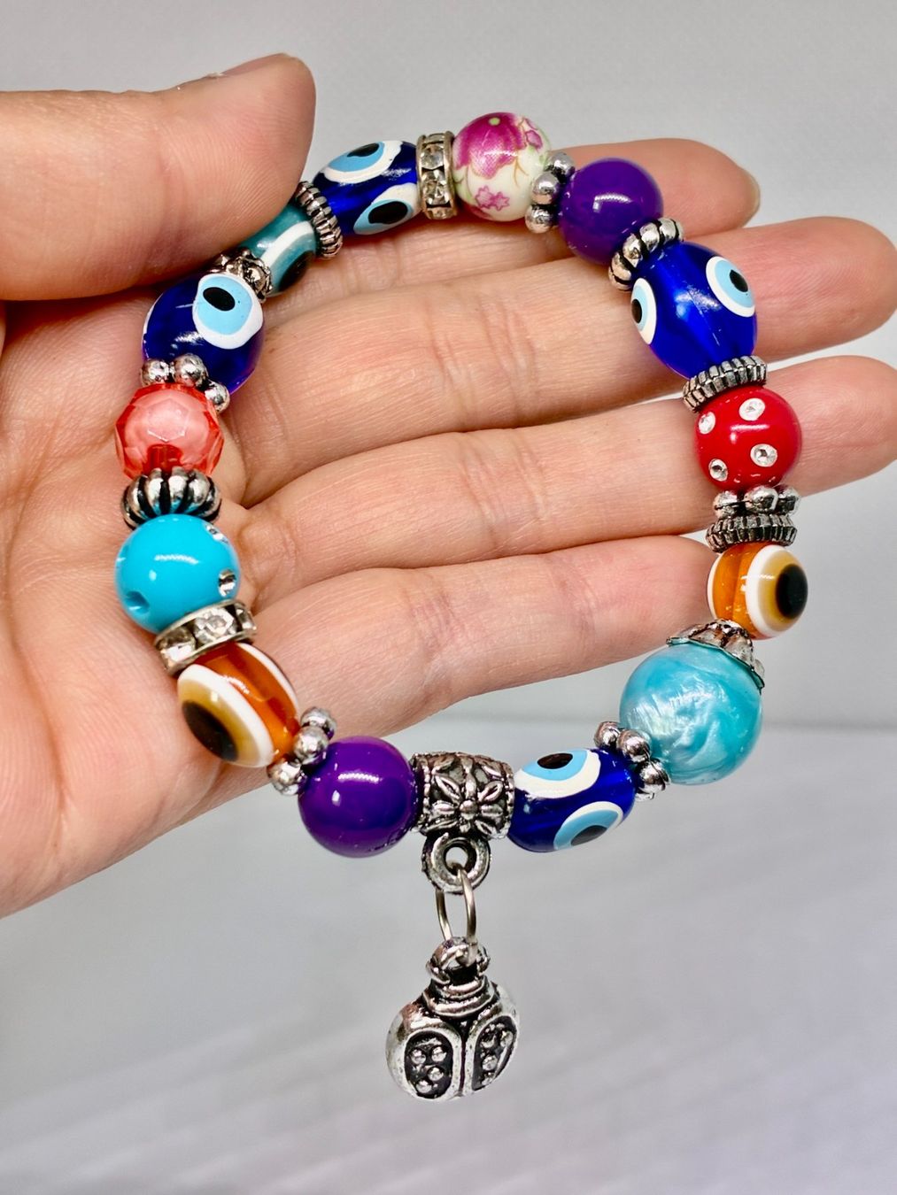 Bracelets: Armband mit Nazar-Perlen, Handarbeit – Neuf (Voir description) à Finstersee par Small-Daily-Rituals 3