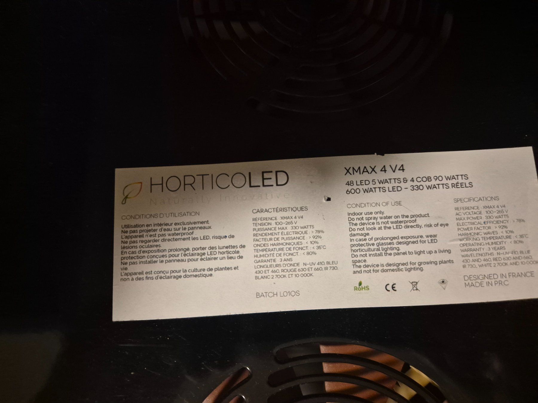 Lampade: Panneau LED horticole XMAX 6 V4 – Nuovo (secondo la descrizione) da Essertes venduto da onezoneplay 6