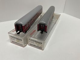 Fleischmann H0, zwei 5105 Speisewagen der DB, Top, Neuwertig