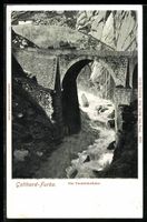 Gotthard-Furka, Teufelsbrücke mit Kutsc