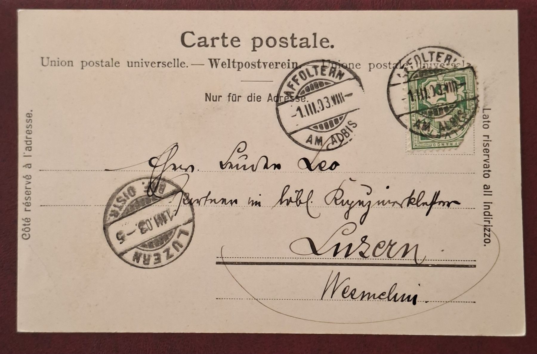 Cartoline postali: Gruss aus Affoltern am Albis – Usato da Affoltern am Albis venduto da Ab_1.- 1