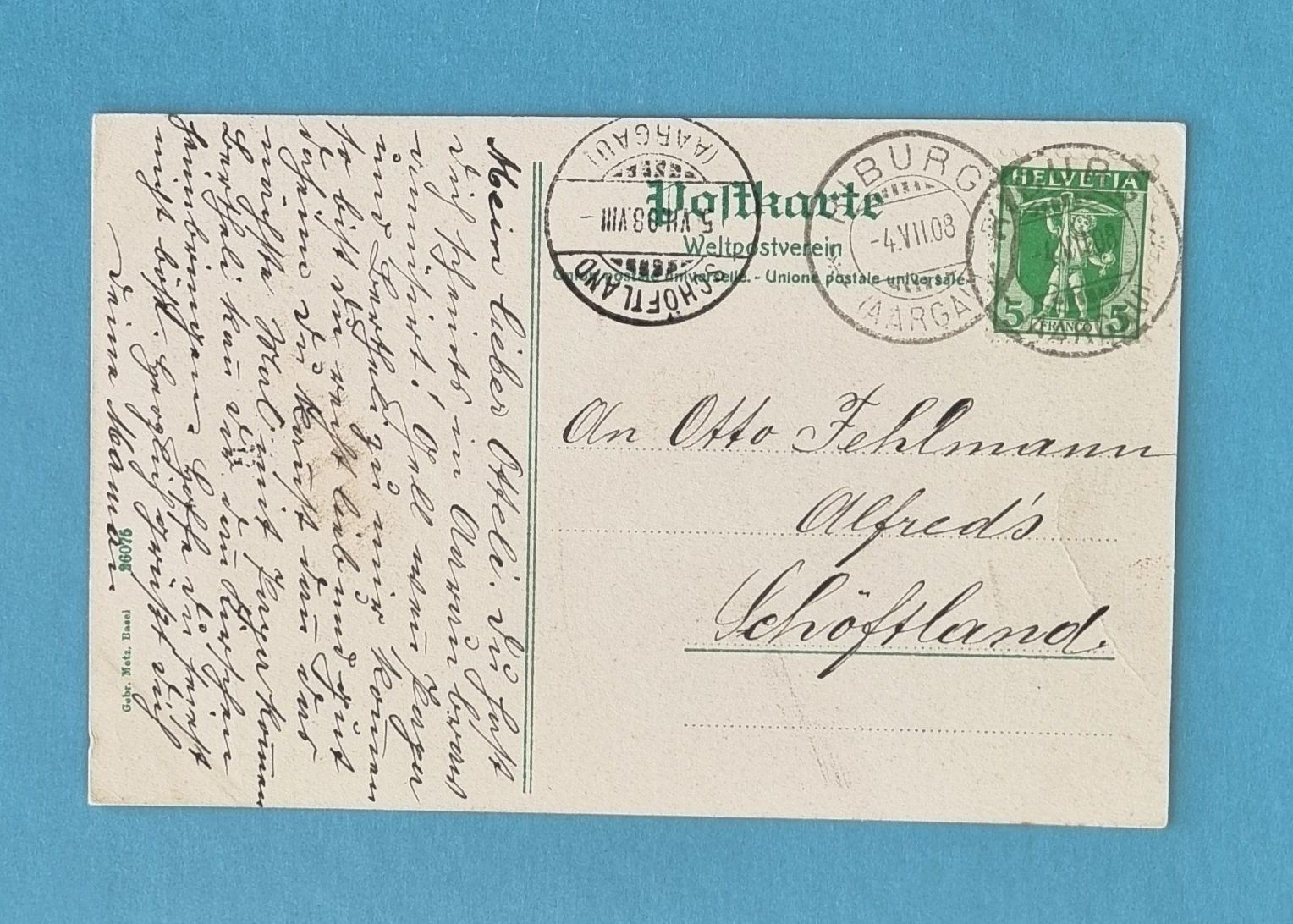 Cartes postales: Rheinfelden - Bahnhof - Rest. Bahnhof - 1908 – D'occasion à Rothrist par RROENK 1