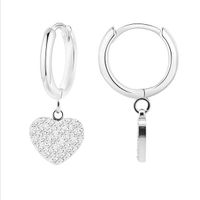 SALE | Ohringe mit Zirkonia-Herz, Silber, Demomodell