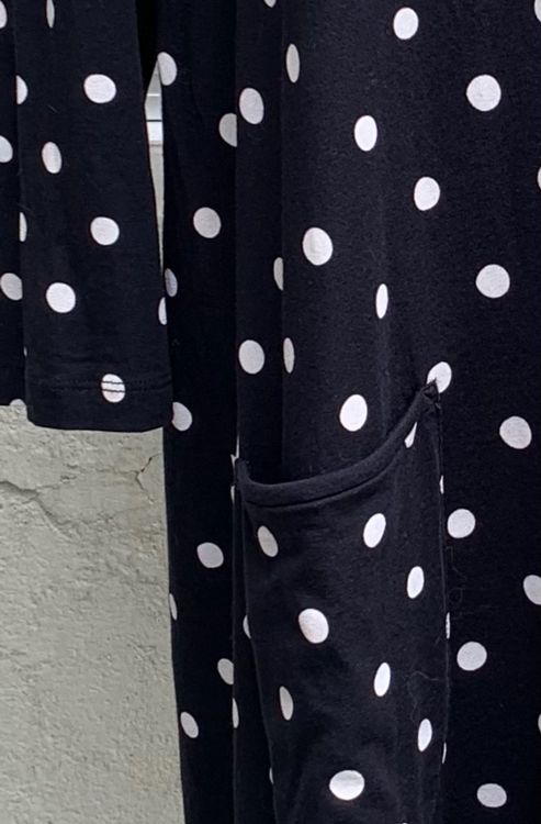 Robe BELSSI COUTURE Noire à Pois Blancs - Taille S/M - Coton - Neuve Avec étiquettes