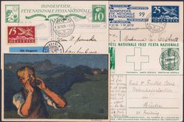 1910-1937, ca. 90 erstklassige Bundesfeierkarten !!