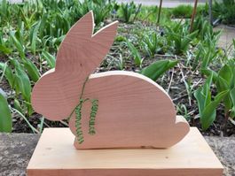 HOLZ - HASI !! 🐇🐣 Hase Osterdeko Neu! Massivholz, CH-Büez