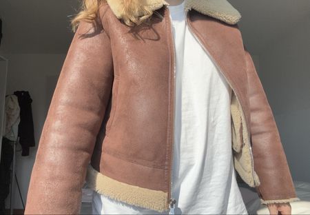 Braune Mango Faux Fur Jacke 