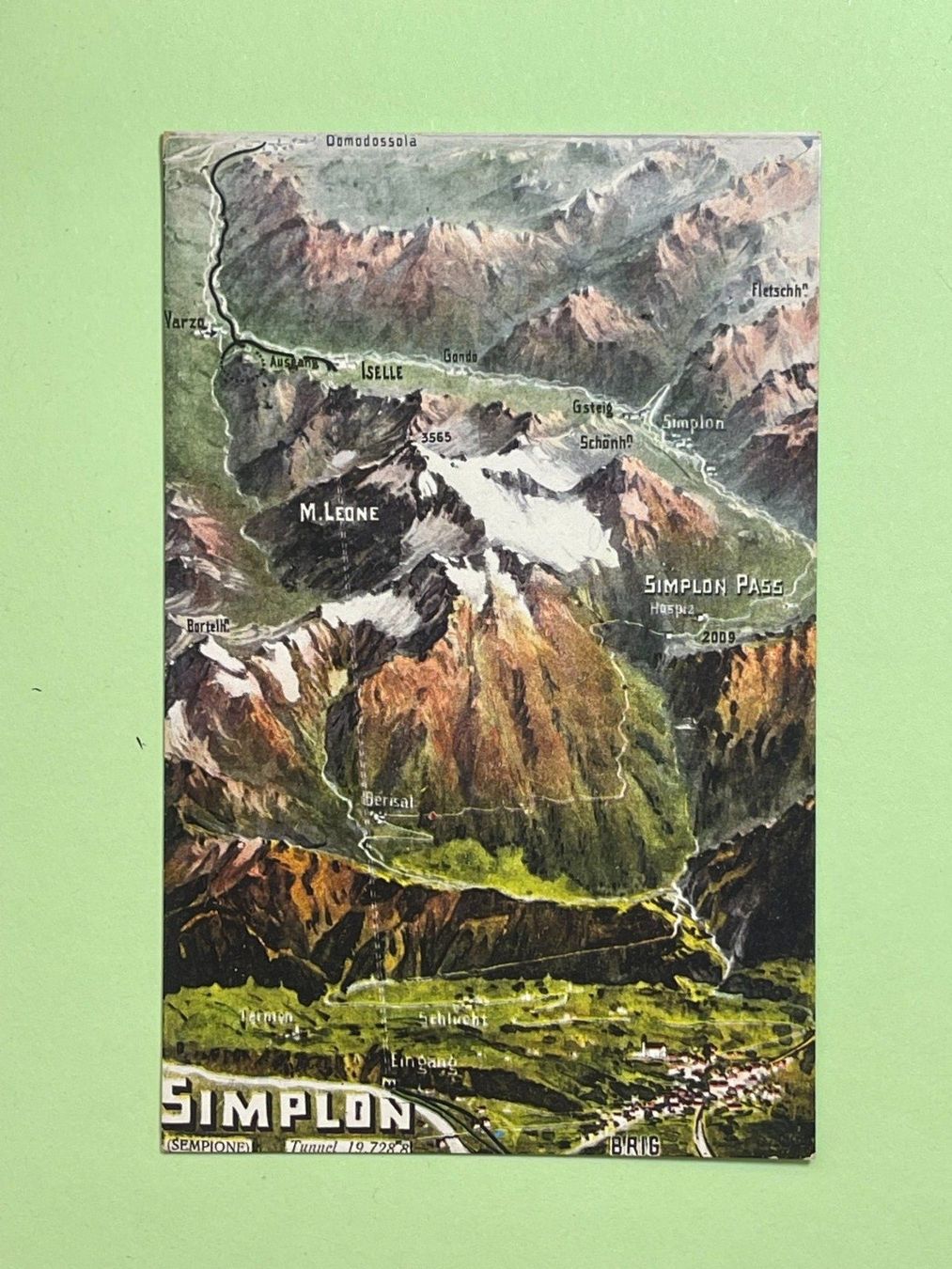 Cartoline postali: Simplon - Brig - Simplon-Pass - Iselle – Usato da Steg VS venduto da _vinci_