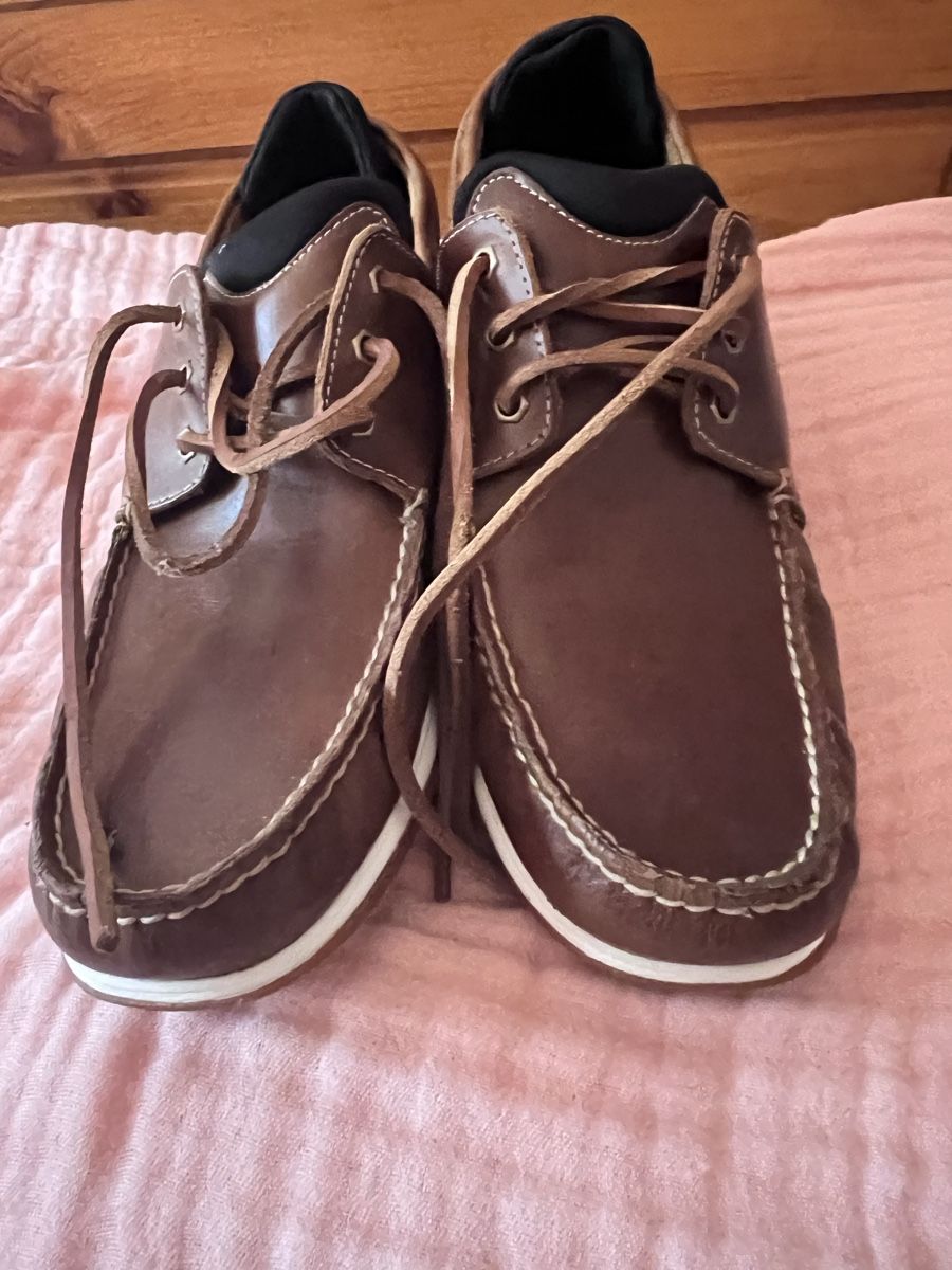 Timberland Scarpe da uomo: Timberland Bootsschuhe braun Grösse 45 Leder Herren – Usato da Unterterzen venduto da syllalex 1